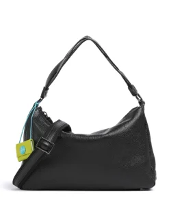 Delos Calliope Beuteltasche genarbtes Kalbsleder schwarz