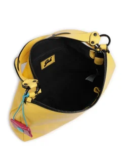 Delos Calliope Beuteltasche genarbtes Kalbsleder gelb