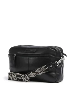 Design Destination Schultertasche fein genarbtes Kalbsleder schwarz