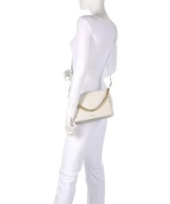 Desiree Umhängetasche fein genarbtes Rindsleder elfenbein