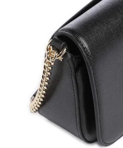 Devin Umhängetasche Saffiano Leder schwarz