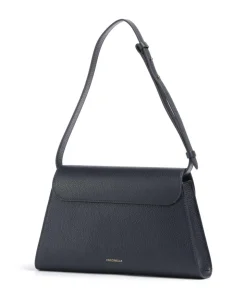 Dew Schultertasche genarbtes Leder navy