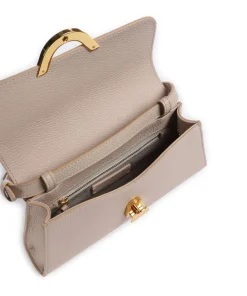 Dew Schultertasche genarbtes Rindsleder altrosa