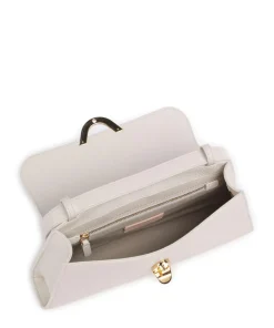 Dew Schultertasche genarbtes Leder weiß