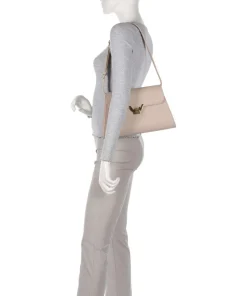 Dew Schultertasche genarbtes Leder altrosa