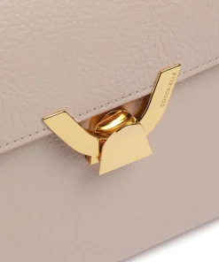 Dew Schultertasche genarbtes Leder altrosa