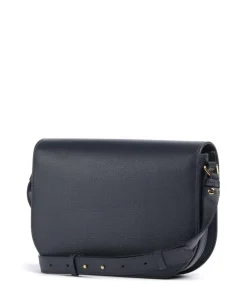 Dew Schultertasche genarbtes Leder navy