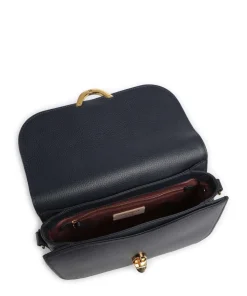 Dew Schultertasche genarbtes Leder navy