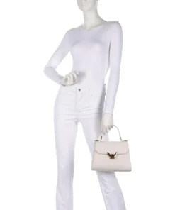 Dew Umhängetasche genarbtes Rindsleder weiß