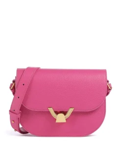 Dew Umhängetasche genarbtes Leder fuchsia