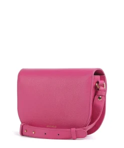 Dew Umhängetasche genarbtes Leder fuchsia