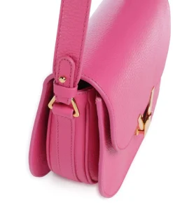 Dew Umhängetasche genarbtes Leder fuchsia