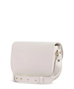 Dew Umhängetasche genarbtes Leder weiß