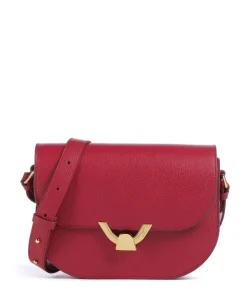 Dew Umhängetasche genarbtes Leder rot