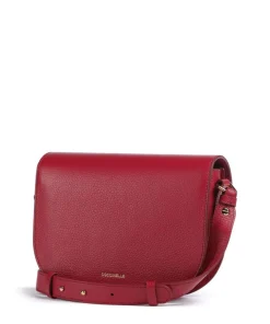 Dew Umhängetasche genarbtes Leder rot