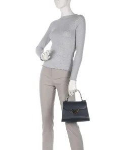 Dew Umhängetasche genarbtes Rindsleder navy