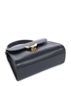 Dew Umhängetasche genarbtes Rindsleder navy