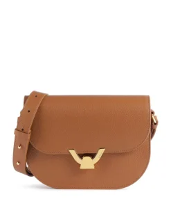 Dew Umhängetasche genarbtes Leder braun