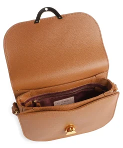 Dew Umhängetasche genarbtes Leder braun