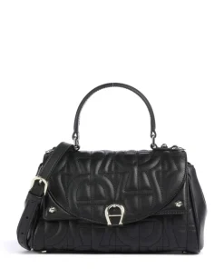 Diadora S Handtasche genarbtes Rindsleder schwarz