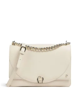 Diadora S Schultertasche genarbtes Rindsleder creme