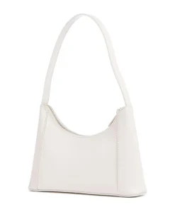 Diamante Mini Schultertasche fein genarbtes Leder creme