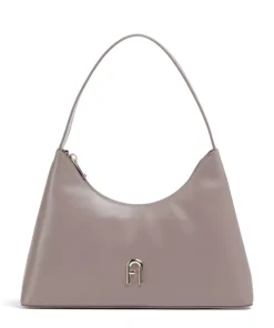 Diamante S Schultertasche Leder taupe