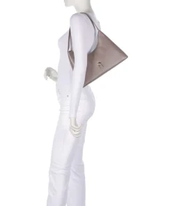 Diamante S Schultertasche Leder taupe