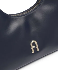 Diamante S Schultertasche Leder navy