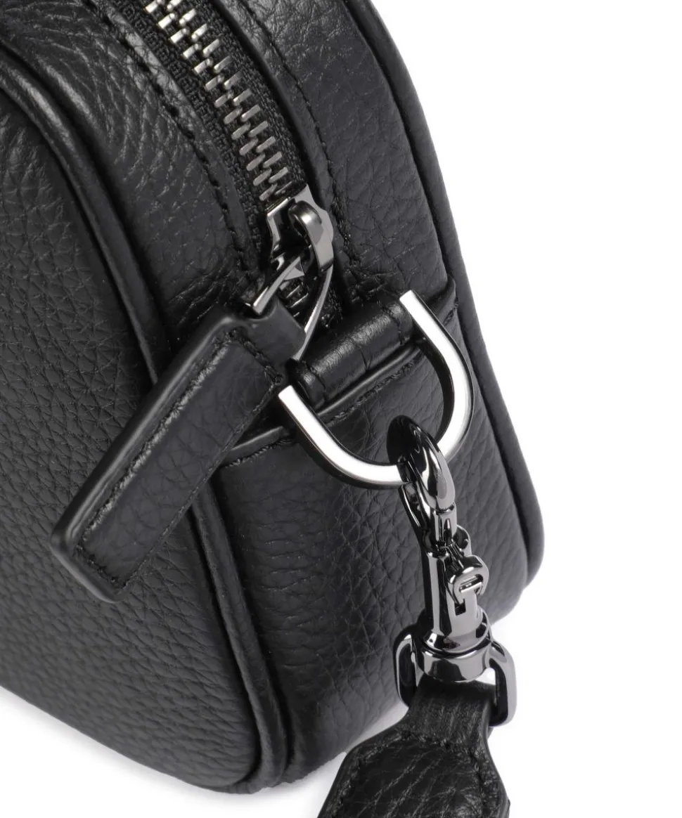 Diego S Umhängetasche genarbtes Rindsleder schwarz