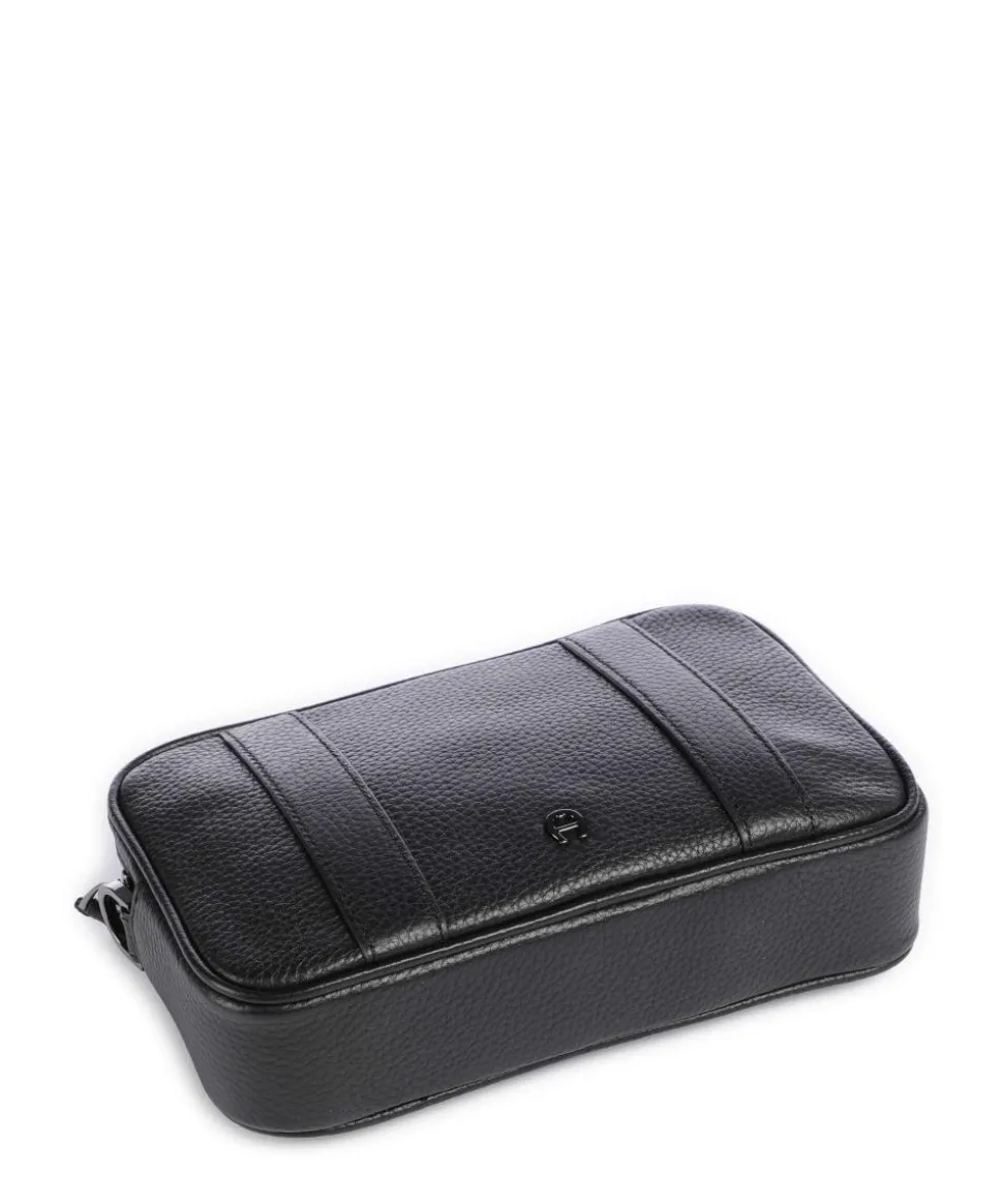 Diego S Umhängetasche genarbtes Rindsleder schwarz