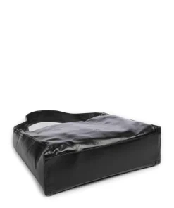 Dioniso Amber Beuteltasche fein genarbtes Leder schwarz