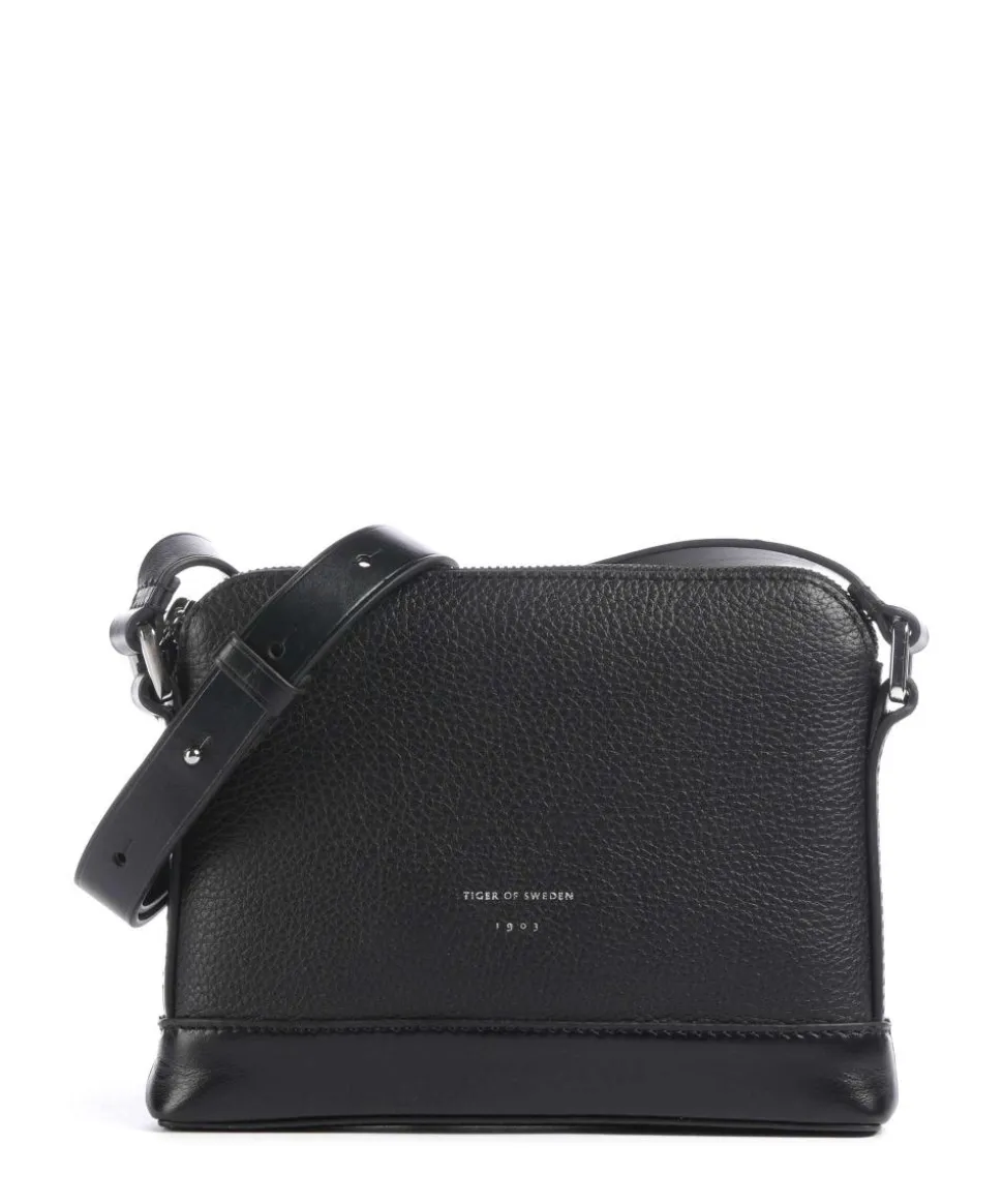 Diu Umhängetasche genarbtes Rindsleder schwarz