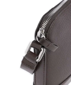 Diu Umhängetasche genarbtes Rindsleder dunkelbraun