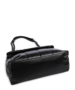 Diva Schultertasche fein genarbtes Leder schwarz