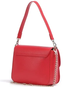 Divina Schultertasche Lederimitat rot