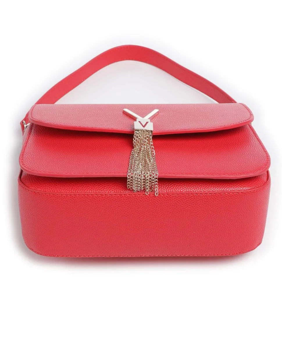 Divina Schultertasche Lederimitat rot
