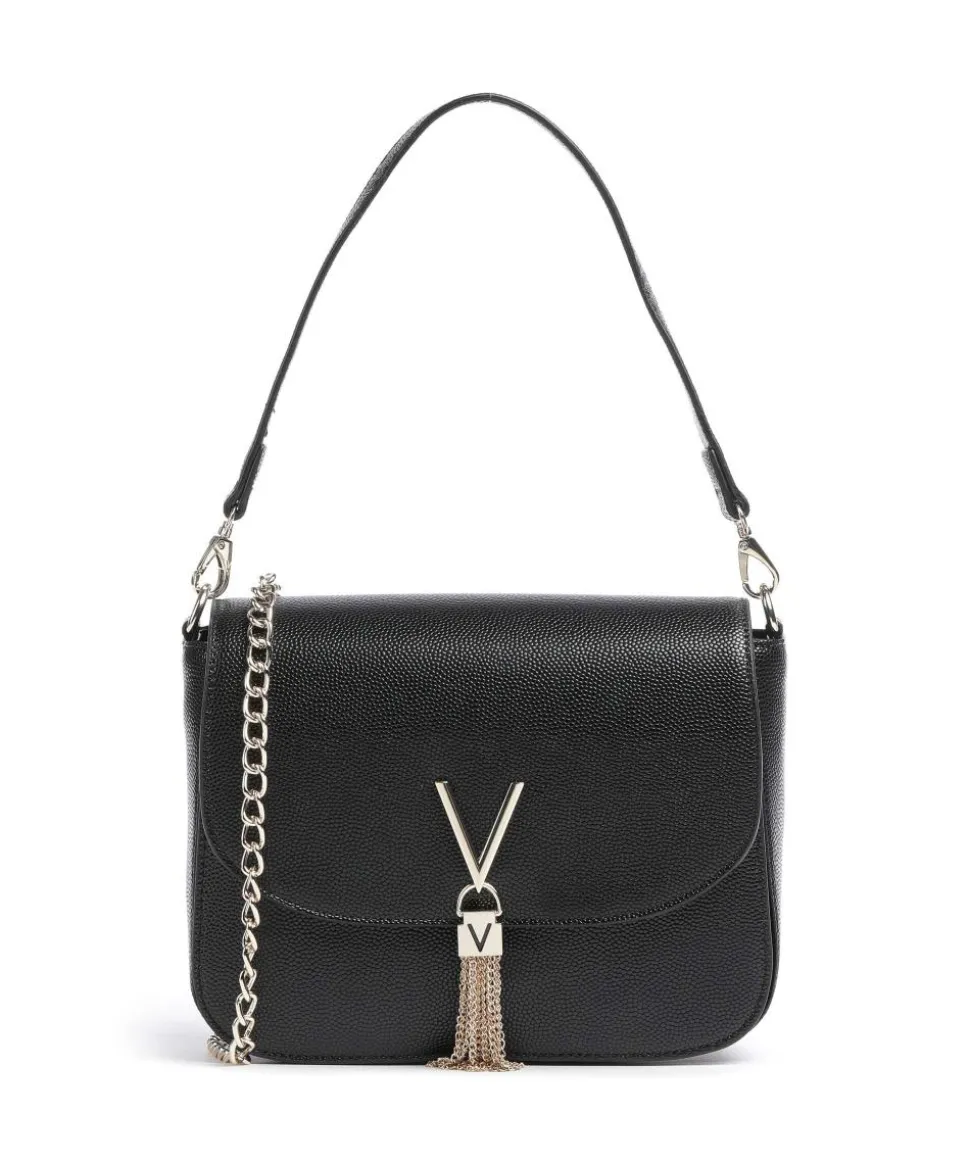 Divina Schultertasche Lederimitat schwarz