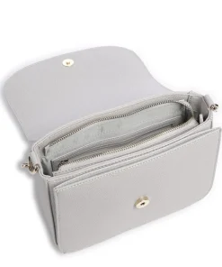 Divina Schultertasche Lederimitat hellgrau