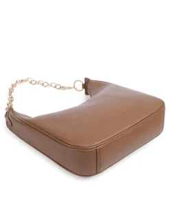 Dolce Ginger Beuteltasche genarbtes Leder braun