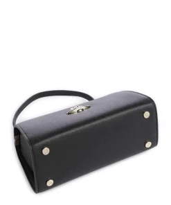 Doll Frame Saffiano XL Handtasche Lederimitat schwarz