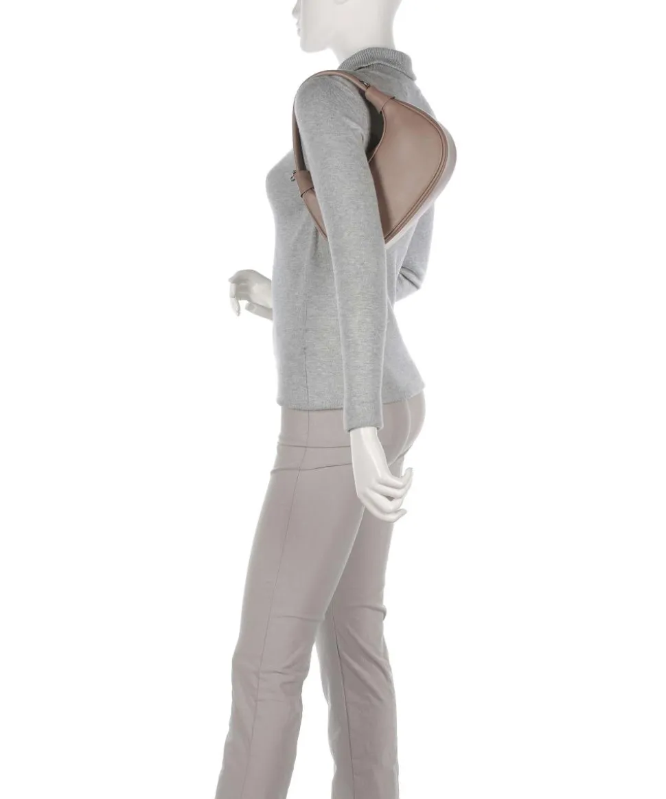 Donna Aura Schultertasche weiches Rindsleder taupe