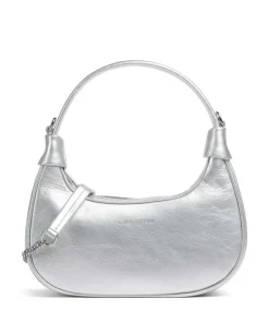 Donna Aura Schultertasche weiches Rindsleder silber