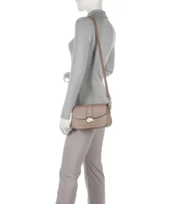 Donna Fia Umhängetasche fein genarbtes Rindsleder beige