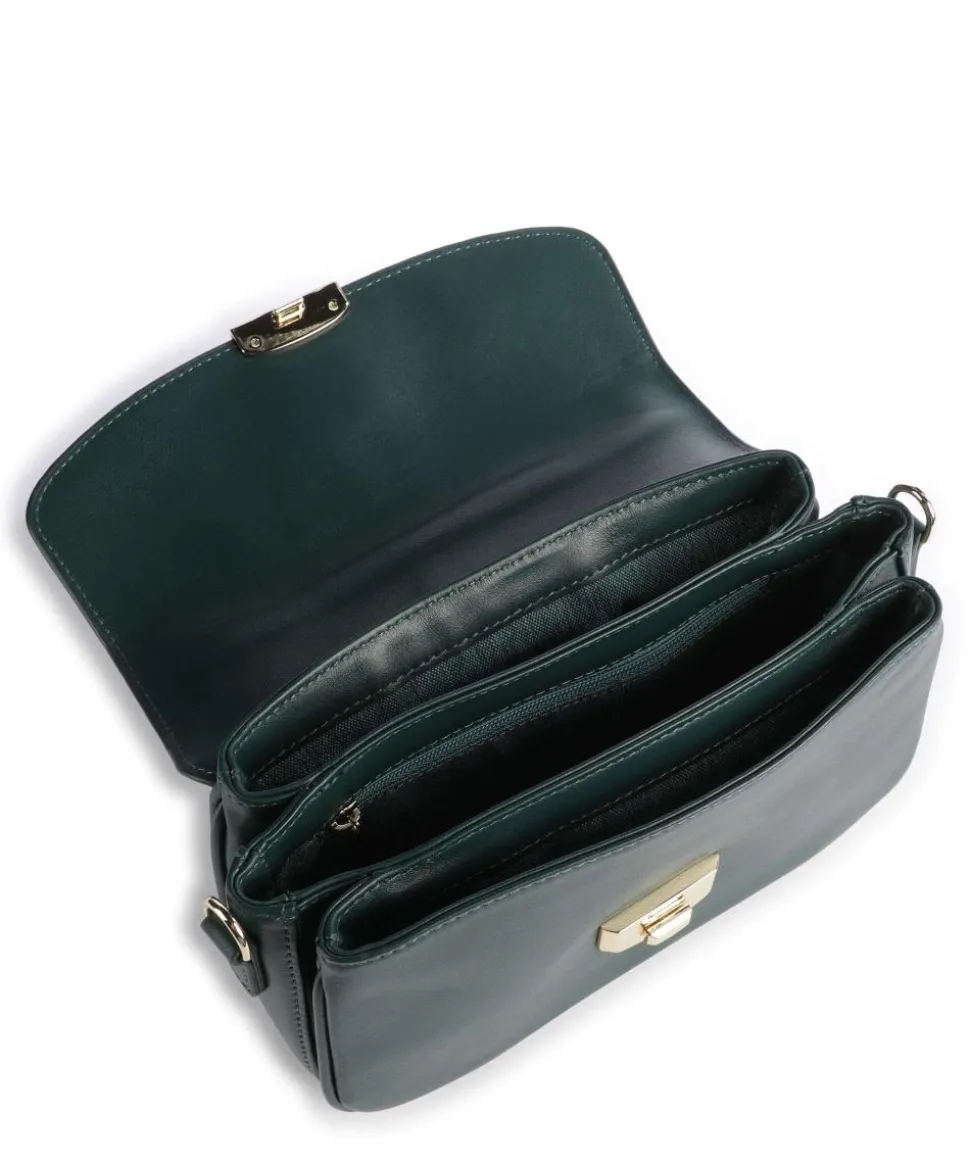 Donna Fia Umhängetasche fein genarbtes Rindsleder dunkelgrün
