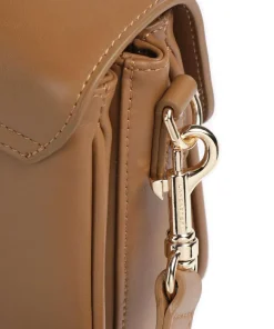 Donna Fia Umhängetasche fein genarbtes Rindsleder braun