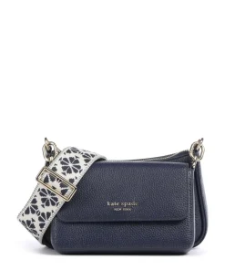 Double Up Umhängetasche genarbtes Rindsleder navy