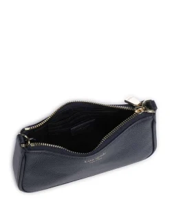 Double Up Umhängetasche genarbtes Rindsleder navy