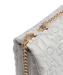 Dram Schultertasche Lederimitat grau