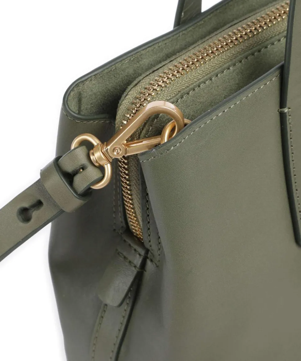 Dukes Place Handtasche fein genarbtes Rindsleder khaki